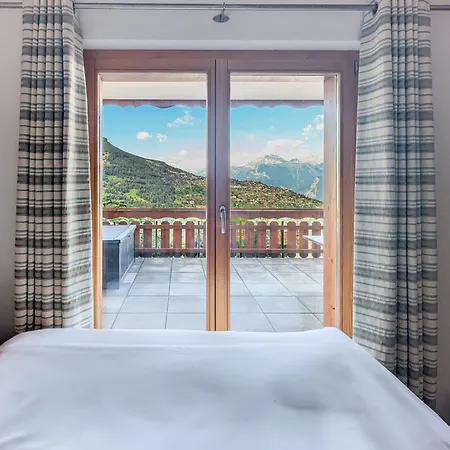 Paisible Cheminee, Terrasse, Jardin, Vue Epoustouflante Veysonnaz