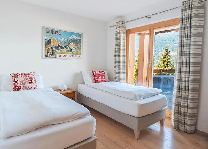 Paisible Cheminee, Terrasse, Jardin, Vue Epoustouflante * Veysonnaz